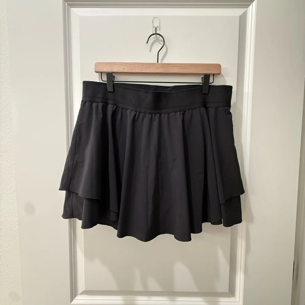 lululemon athletica Black Tiered Skater Skirt
